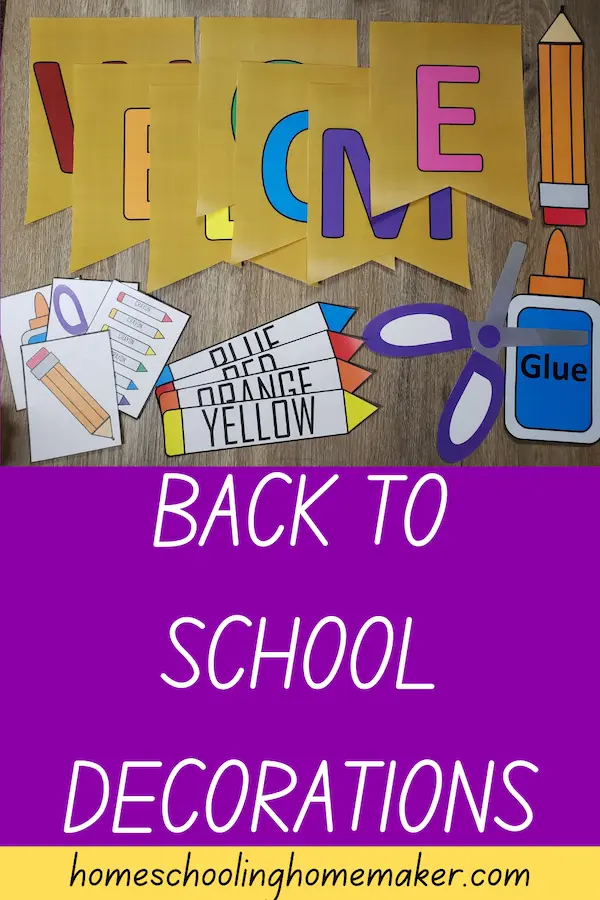 back to school decorations printable